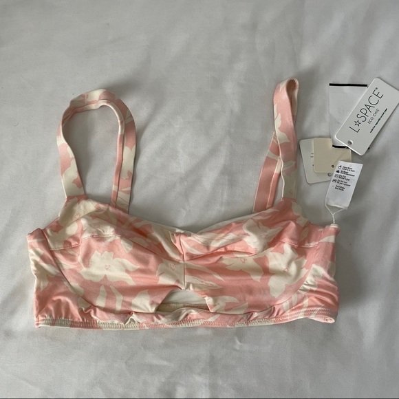 NWT L*SPACE Flora Bikini Top D Cup - Picture 5 of 7